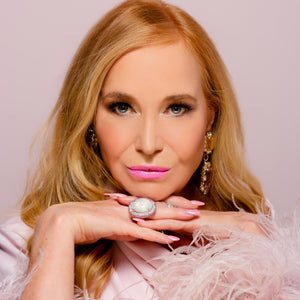 Dr Lynn Burmeister modelling Love Pink Lipstick - Meleros x Dr Lynn Burmeister